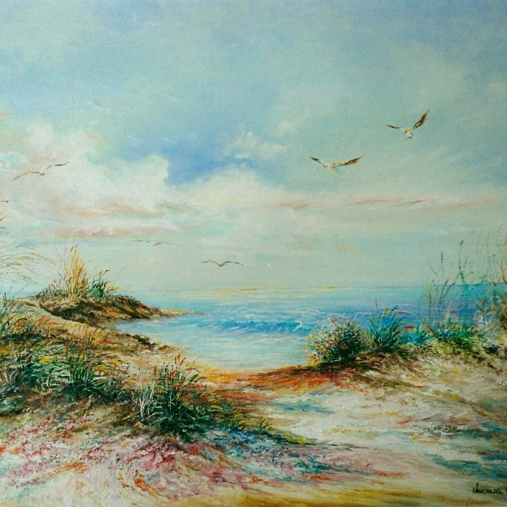 Paesaggio marino dipinto