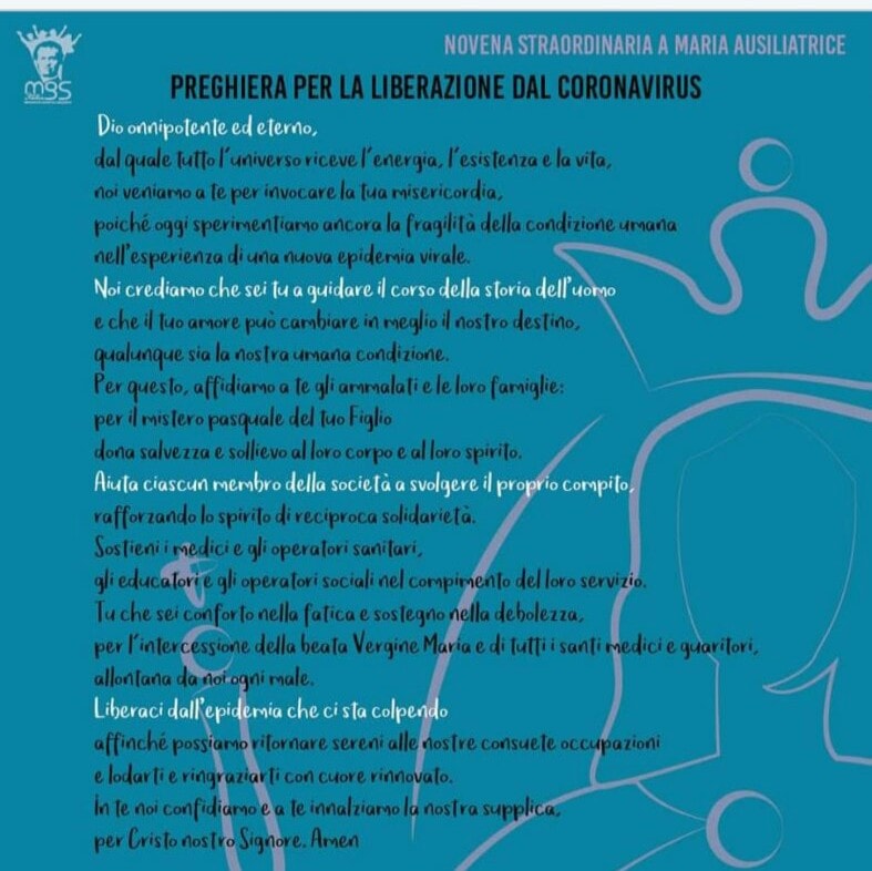 Preghiera di liberazione dal Coronavirus