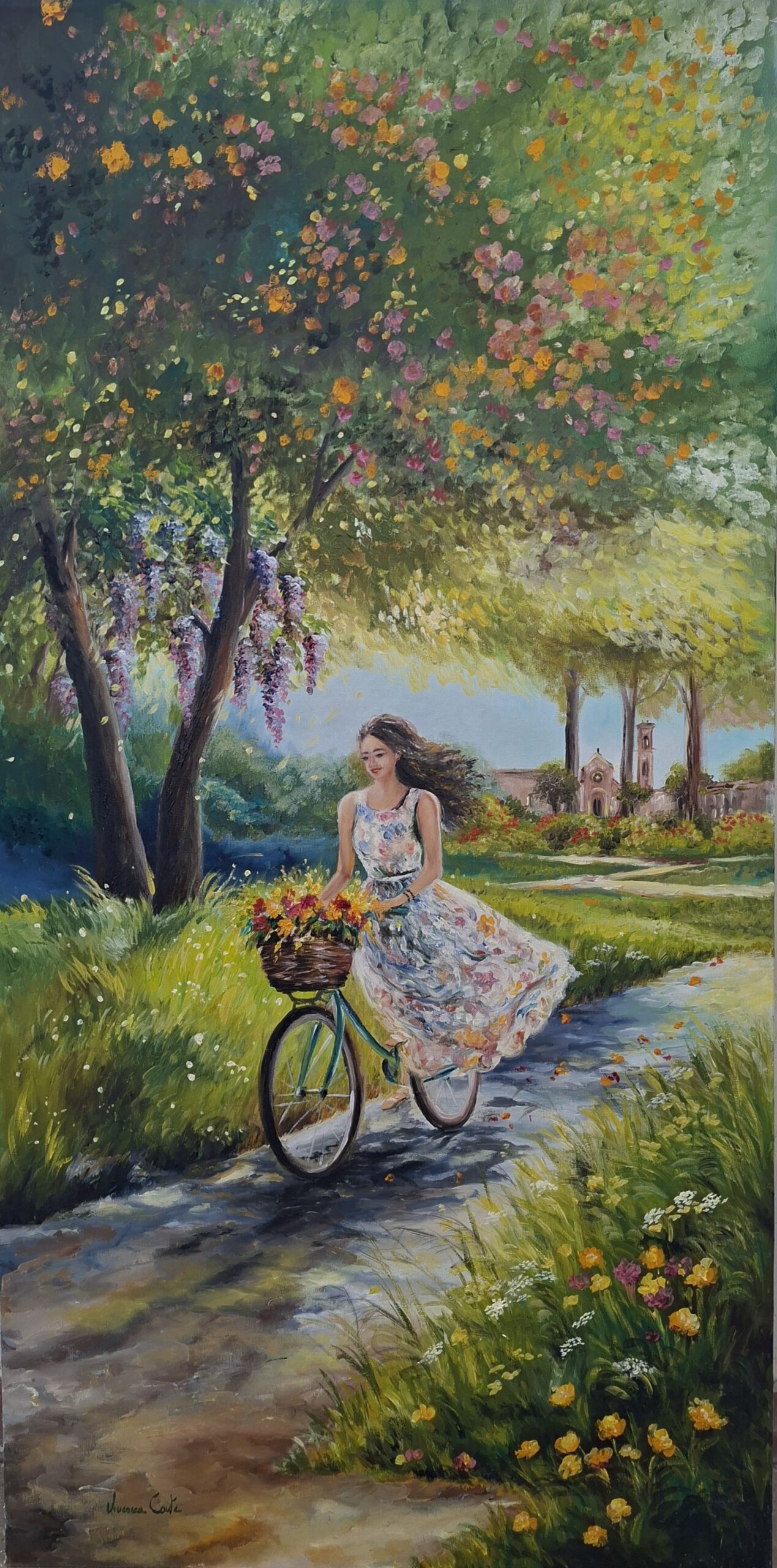 Anna - dipinto ad olio su tela ispirato al romanzo "Annamè, la madre dei pozzi" di Giuseppe Cristaldi